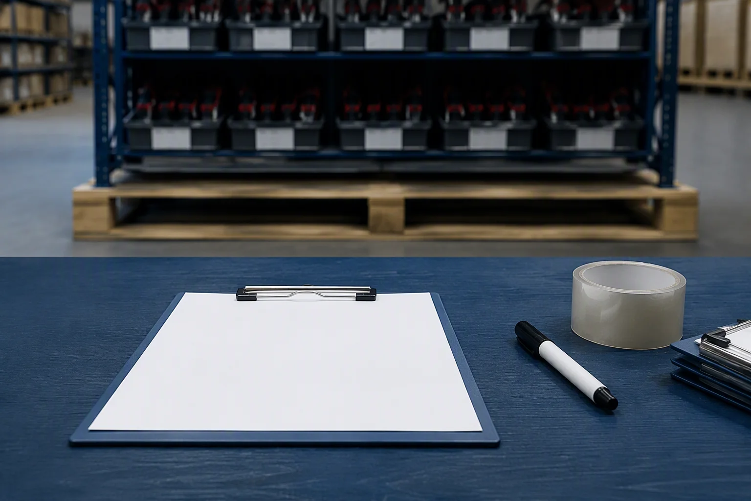 Compliance documents and test reports on an engineering desk next to a rack battery module