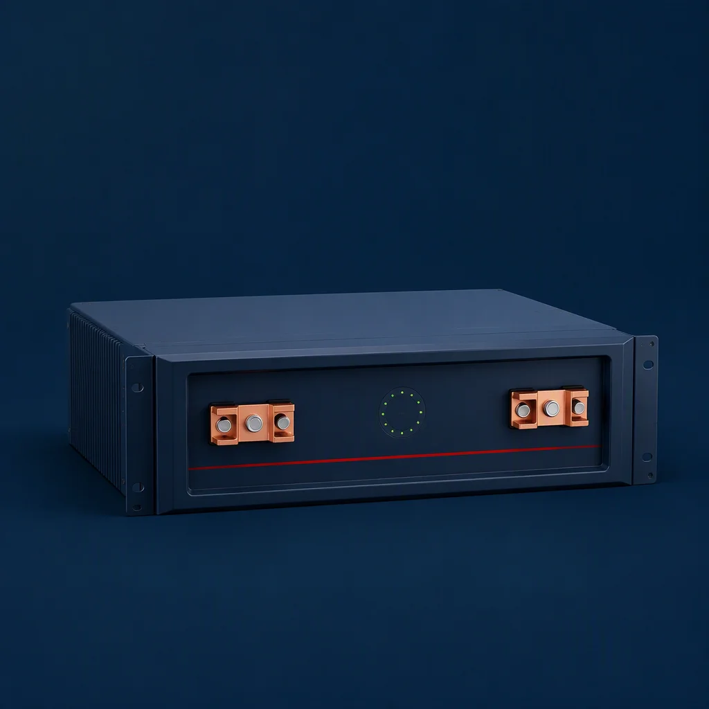 VB-H400 high-voltage BBU shelf front view — 21-inch 2U, ±400VDC